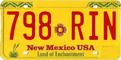 NM license plate 798RIN