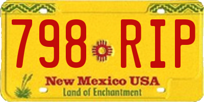 NM license plate 798RIP