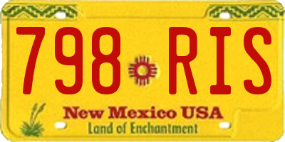 NM license plate 798RIS