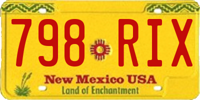NM license plate 798RIX