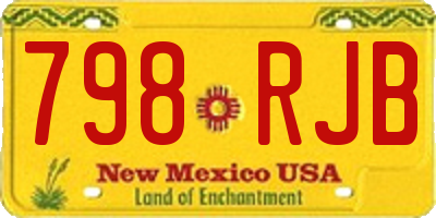 NM license plate 798RJB