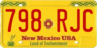NM license plate 798RJC