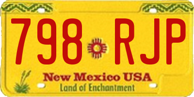 NM license plate 798RJP