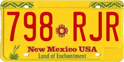NM license plate 798RJR
