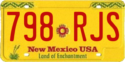 NM license plate 798RJS