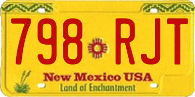NM license plate 798RJT