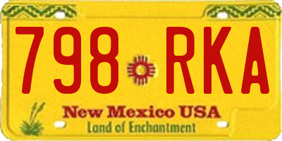 NM license plate 798RKA