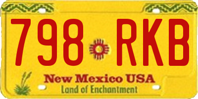 NM license plate 798RKB