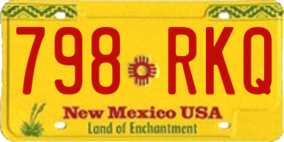NM license plate 798RKQ