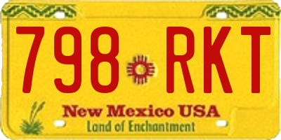 NM license plate 798RKT