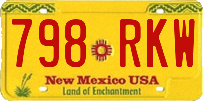 NM license plate 798RKW
