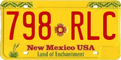 NM license plate 798RLC