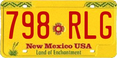 NM license plate 798RLG