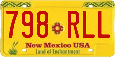 NM license plate 798RLL