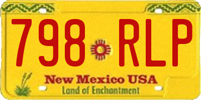 NM license plate 798RLP