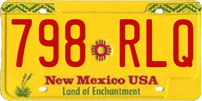 NM license plate 798RLQ