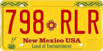 NM license plate 798RLR
