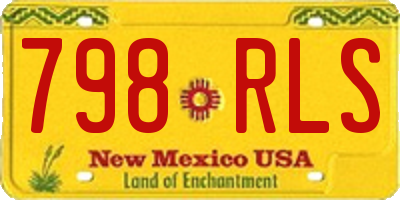 NM license plate 798RLS
