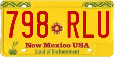NM license plate 798RLU