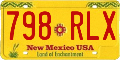 NM license plate 798RLX