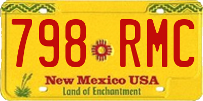 NM license plate 798RMC