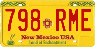 NM license plate 798RME