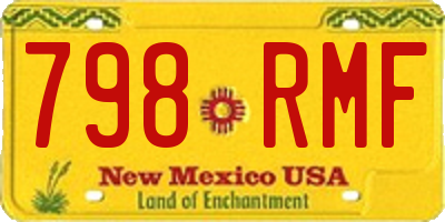 NM license plate 798RMF