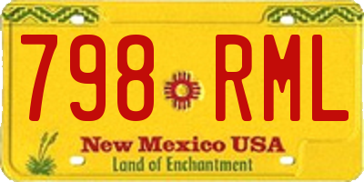 NM license plate 798RML