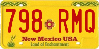 NM license plate 798RMQ