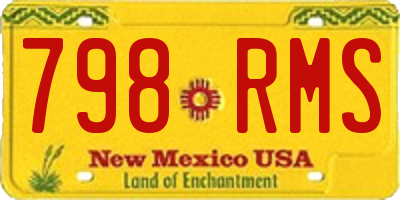 NM license plate 798RMS