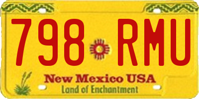NM license plate 798RMU