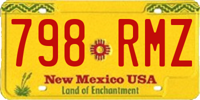 NM license plate 798RMZ