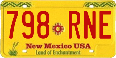 NM license plate 798RNE