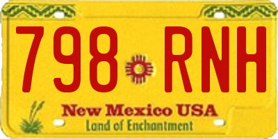 NM license plate 798RNH