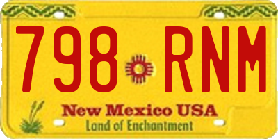 NM license plate 798RNM