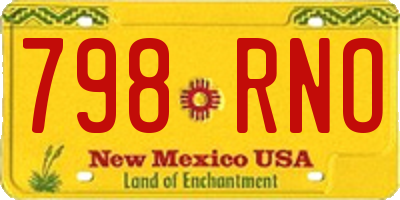 NM license plate 798RNO