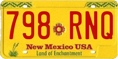 NM license plate 798RNQ