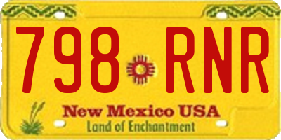 NM license plate 798RNR