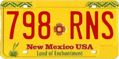 NM license plate 798RNS