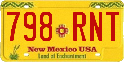 NM license plate 798RNT