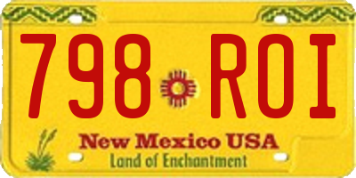 NM license plate 798ROI