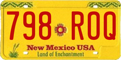 NM license plate 798ROQ