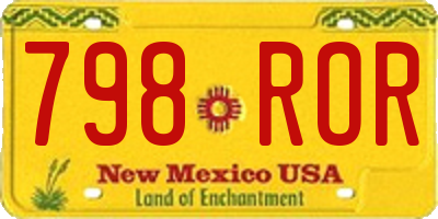 NM license plate 798ROR