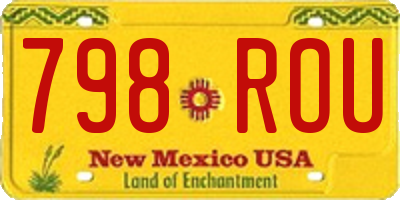 NM license plate 798ROU