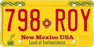 NM license plate 798ROY