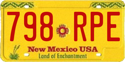 NM license plate 798RPE