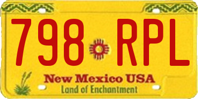 NM license plate 798RPL