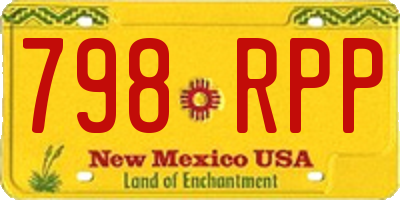 NM license plate 798RPP