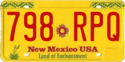 NM license plate 798RPQ