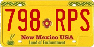 NM license plate 798RPS